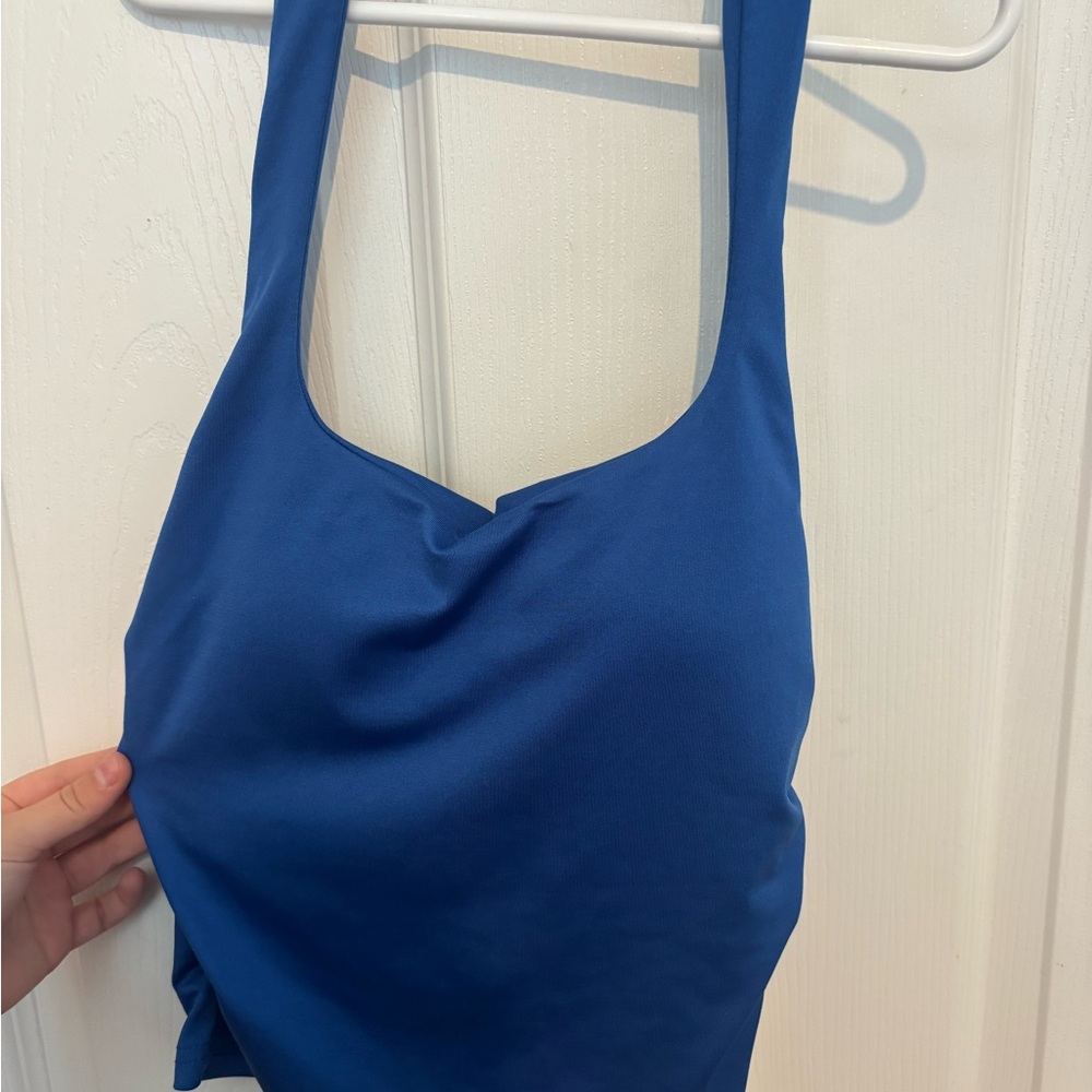 SHEIN Vibrant Blue Halter Top